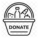 Don De Nourriture Panier Charite Icône