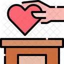 Donación de corazón  Icono