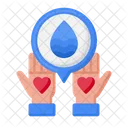 Donar agua limpia  Icono