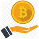 Bitcoin Mano Gesto Icon