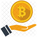 Bitcoin Hand Gesture Icon