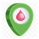 Navigation Pin Donate Location Blood Location Icon