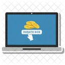 Donate Money Laptop Icon