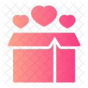 Donation Gift Box Heart Icon