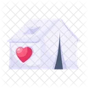 Charity Camp Donation Camp Tent Icon