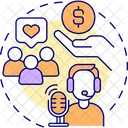 Donations and tips  Icon