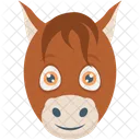 Donkey Animal Face Icon