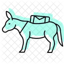Donkey Carrying Load Donkey Carrying Icon