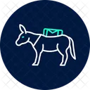 Donkey carrying load  Icon
