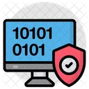 Donnees Binaires Securisees Code Binaire Securise Code Numerique Icône