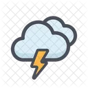 Wolke Donner Gewitter Blitz Symbol