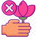 Mdo Not Donot Pick Flowers No Flower Picking Icon
