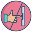 Donot touch,donot touch lift button  Icon