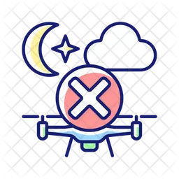 Dont fly drone at night  Icon
