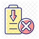 Dont fully drain batteries  Icon