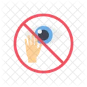 Dont Touch Eyes Virus Transmission Icon