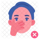 Dont Touch Face Man Icon