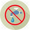 Dont Waste Water Drinking Prohibited Icon