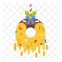 Christmas Donut Donut Dripping Donut Icon
