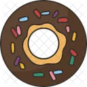 Donut Chocolate Sprinkle Icon