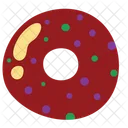 Mardi Grass Donut Dessert Icon