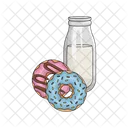 Donut Milk Sweet Icon