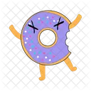 Donut bite character  Icon