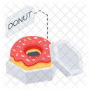 Donut Box Fried Cake Ring Cake Icon
