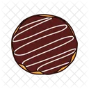 Donut Choco Sem Buraco Comida Fast Food Ícone