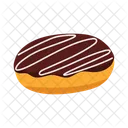 Donut Choco Sin Agujero Comida Comida Rapida Icono