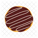 Donut Choco Sin Agujero En La Parte Superior Comida Comida Rapida Icono