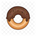 Donut De Chocolate Donut Dulce Icono