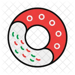 Donut de navidad  Icono