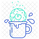 Donut Dipping In Chocolate  Icon