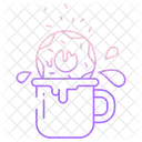Donut Dipping In Chocolate  Icon