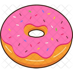 Donut de fresa  Icono