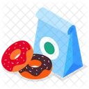 Donut Paket Zum Mitnehmen Backerei Icon