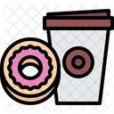 Donut Paper Cup Takeaway Coffee Coffee Paper Cup Icon