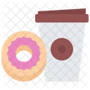 Donut Paper Cup Takeaway Coffee Coffee Paper Cup Icon
