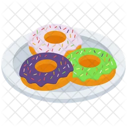 Donut Platter Vector  Icon