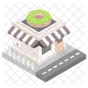 Building Bakery Donut Shop Icon