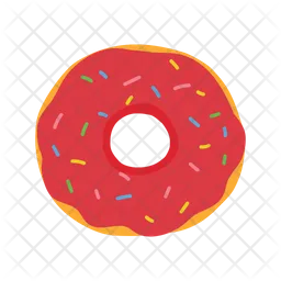 Donut strawberry top  Icon
