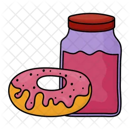 Donut with jam  Icon