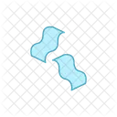 Doodle Blue Element Lines Icon