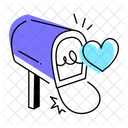 Romantic Letterbox Love Letterbox Romantic Mailbox Icon