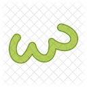Doodle Line Green Curve Line Icon