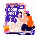 Door Art Painting Graffiti Icon