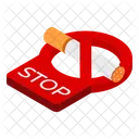 No Smoking Door Hanger Forbidden Icon