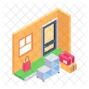 Home Delivery Doorstep Delivery Household Packing Icon