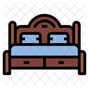 Bett Schlafzimmer Doppelbett Symbol